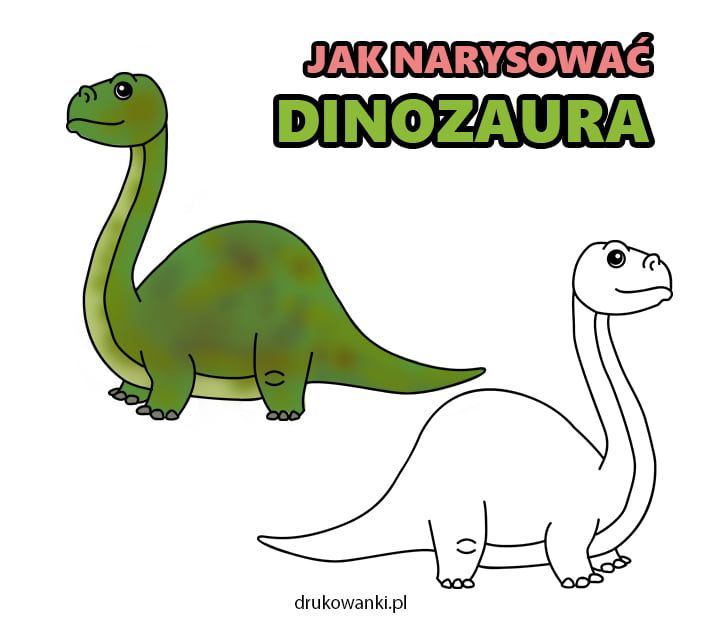 jak narysować dinozaura
