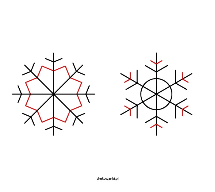 rysowanie śnieżynek