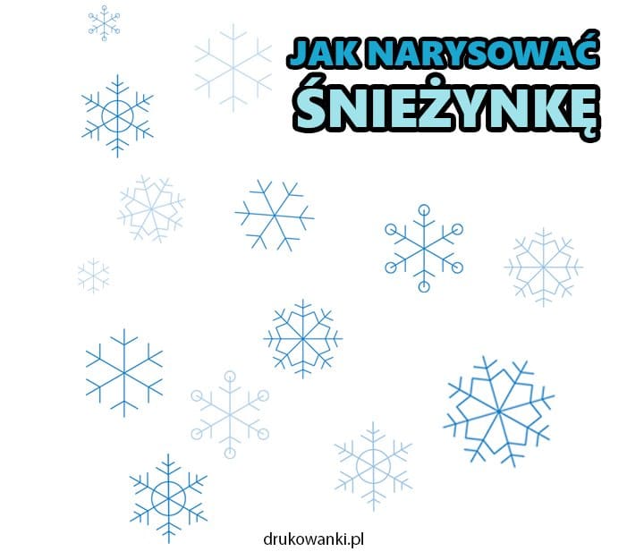 jak narysować śnieżynkę płatek śniegu