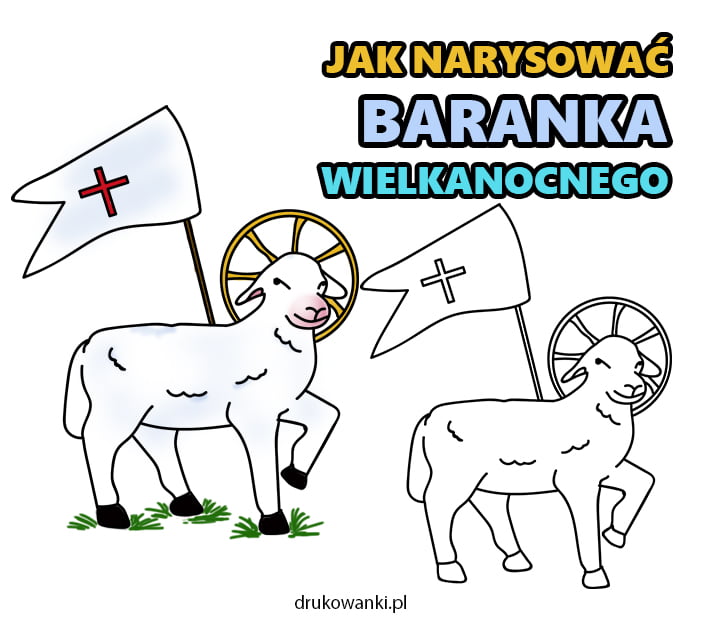 jak narysować baranka wielkanocnego