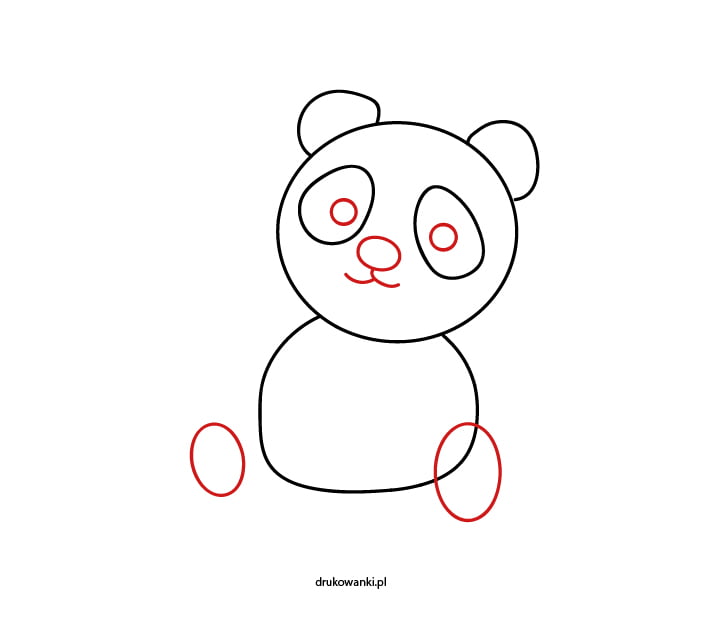 prosty rysunek pandy
