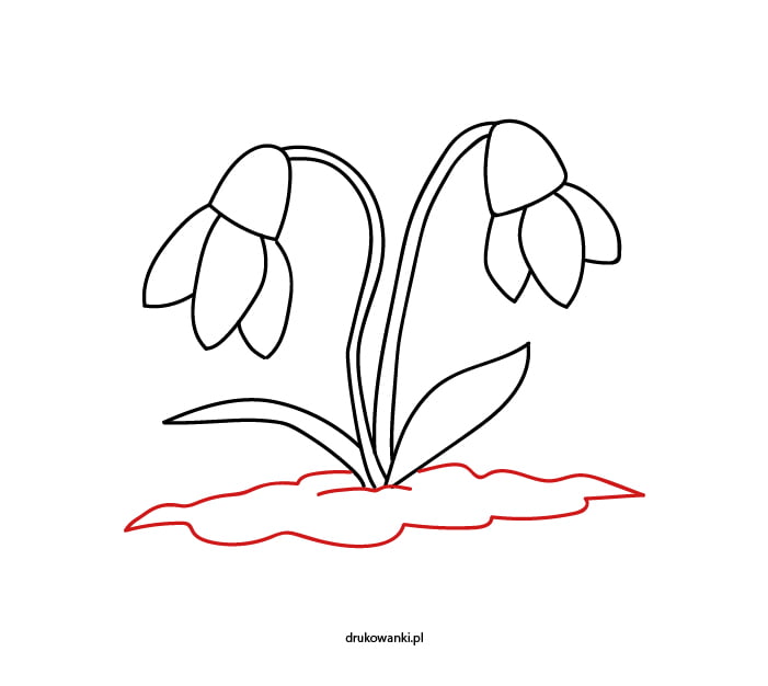 rysunek przebiśniegów łatwy