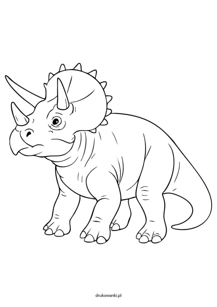 triceratops kolorowanki z dinozaurami