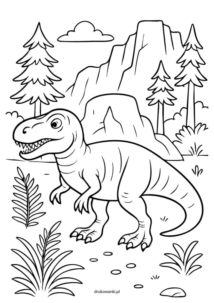 tyranozaur kolorowanka