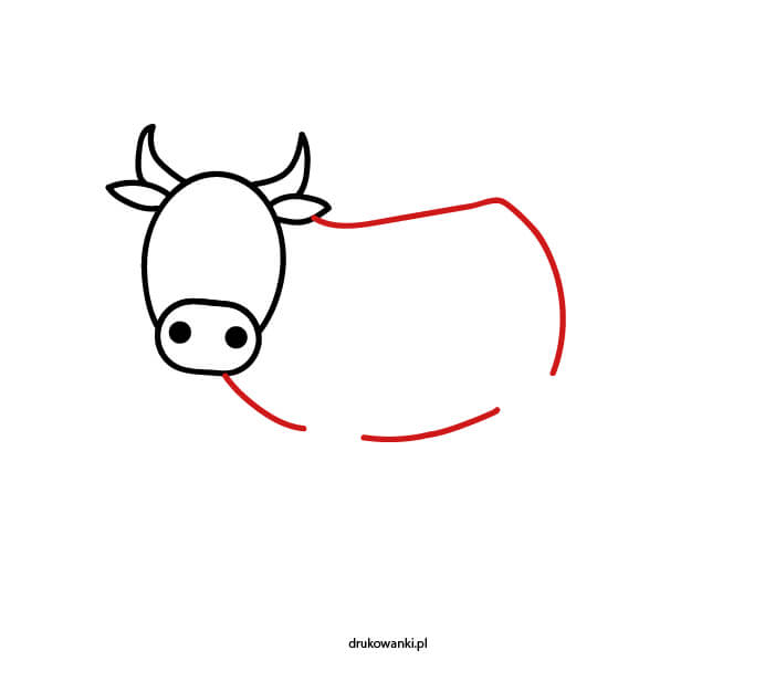 krówka rysunek dla dzieci