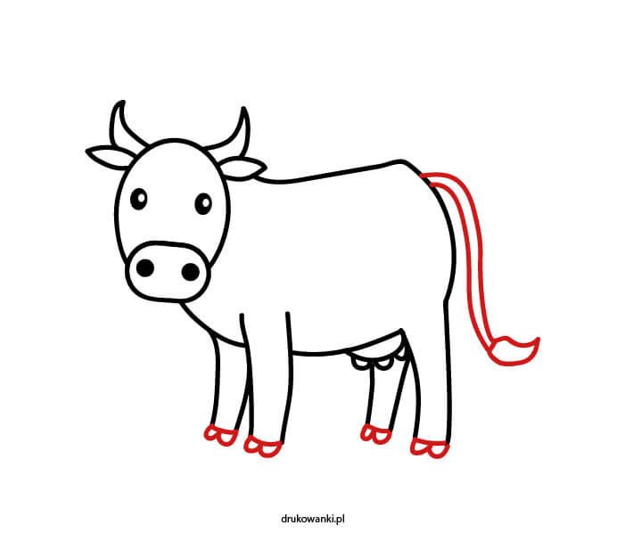 jak narysować krówkę