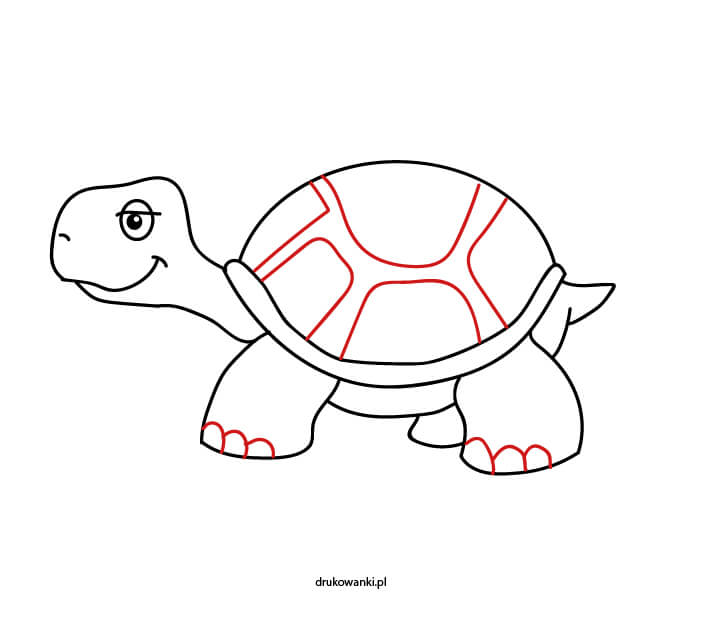 prosty rysunek żółwia