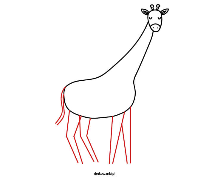 jak narysować żyrafę instrukcja dla dzieci