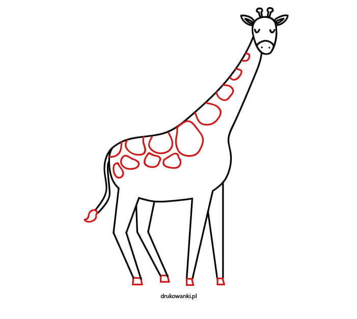 rysunek żyrafy dla dzieci