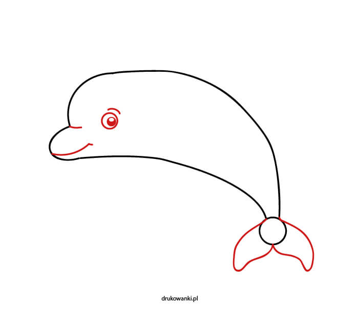 jak namalować delfina dla dzieci