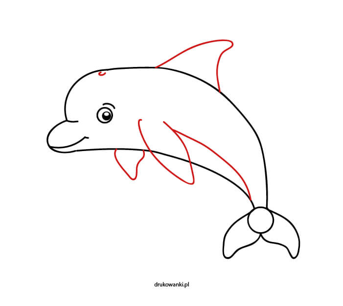 jak narysować delfina łatwo