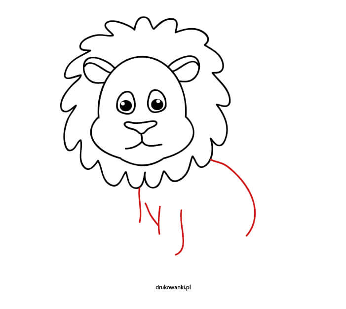 jak narysować prostego lwa