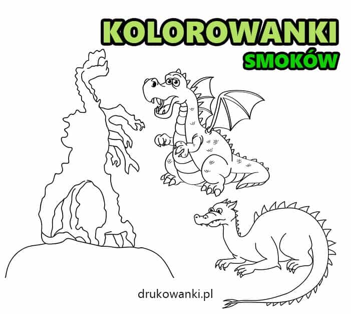 kolorowanki smoków