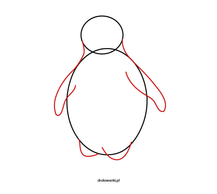 jak narysować pingwina