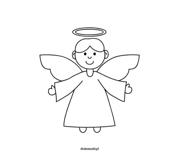 anioł kolorowanka dla dzieci