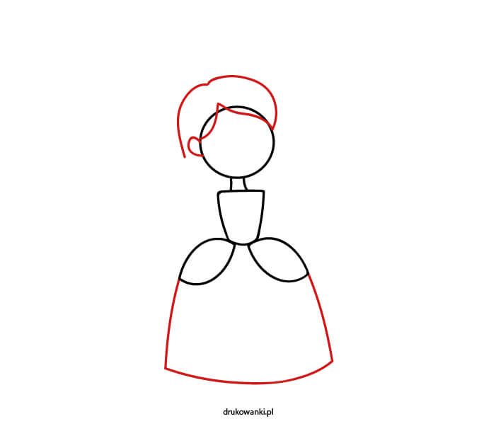 rysunek królewny krok po kroku