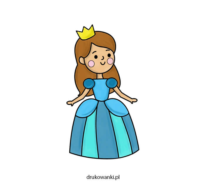 łatwy rysunek księżniczki dla dzieci