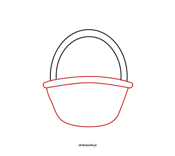 święconka wielkanocna jak narysować