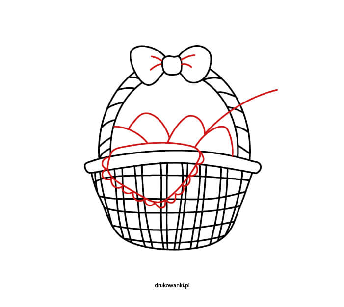 wielkanocny koszyczek rysunek