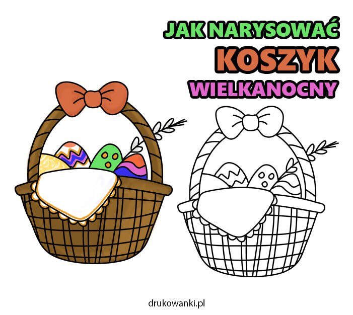 jak narysować koszyk wielkanocny