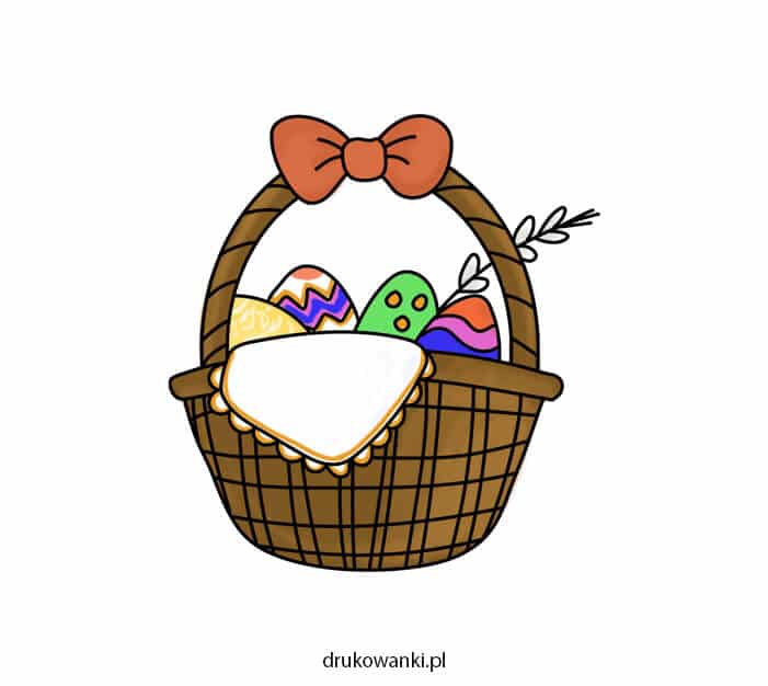 kolorowy koszyczek wielkanocny