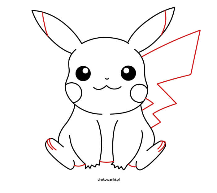 rysowanie pokemona pikaczu