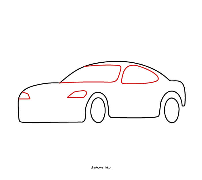 samochód prosty rysunek
