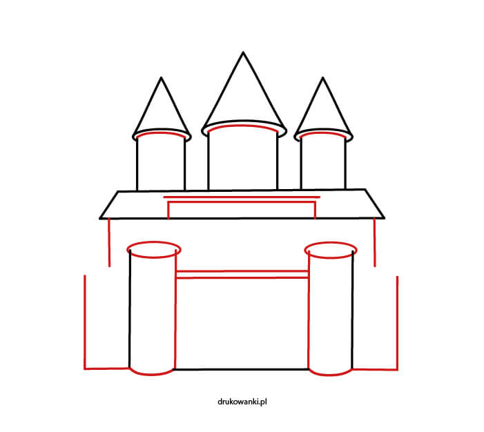 zamek prosty rysunek