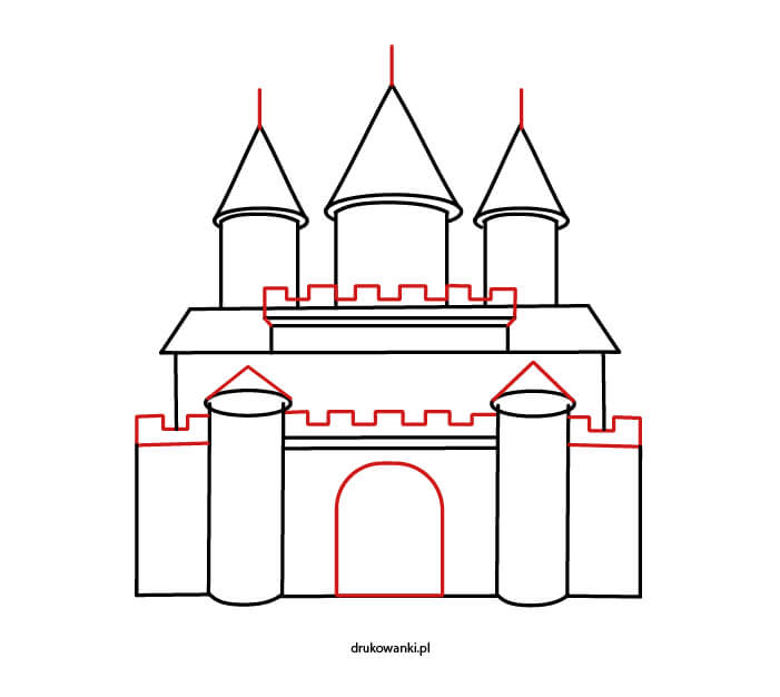 jak narysować łatwy zamek