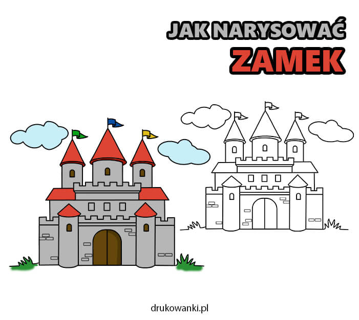 jak narysować zamek krok po kroku