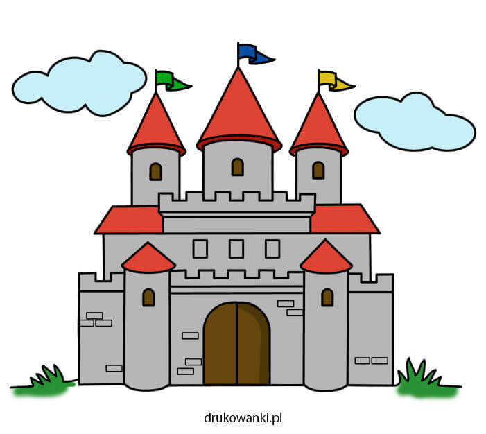kolorowy rysunek zamku