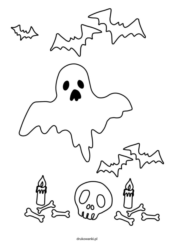 rysunki na halloween dla dzieci