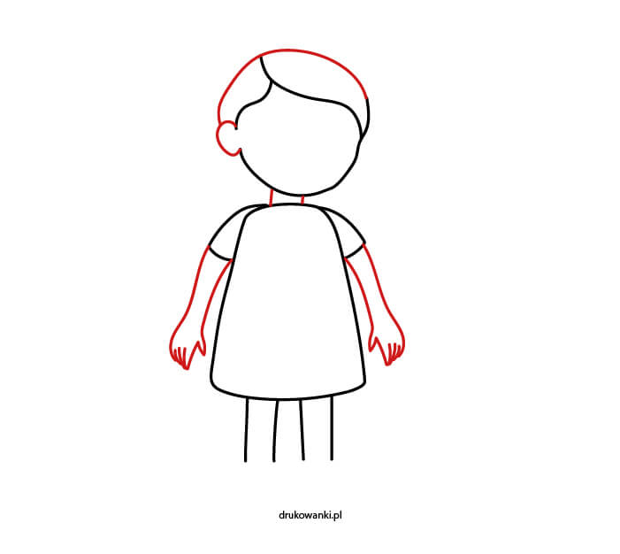 jak narysować dziewczynkę