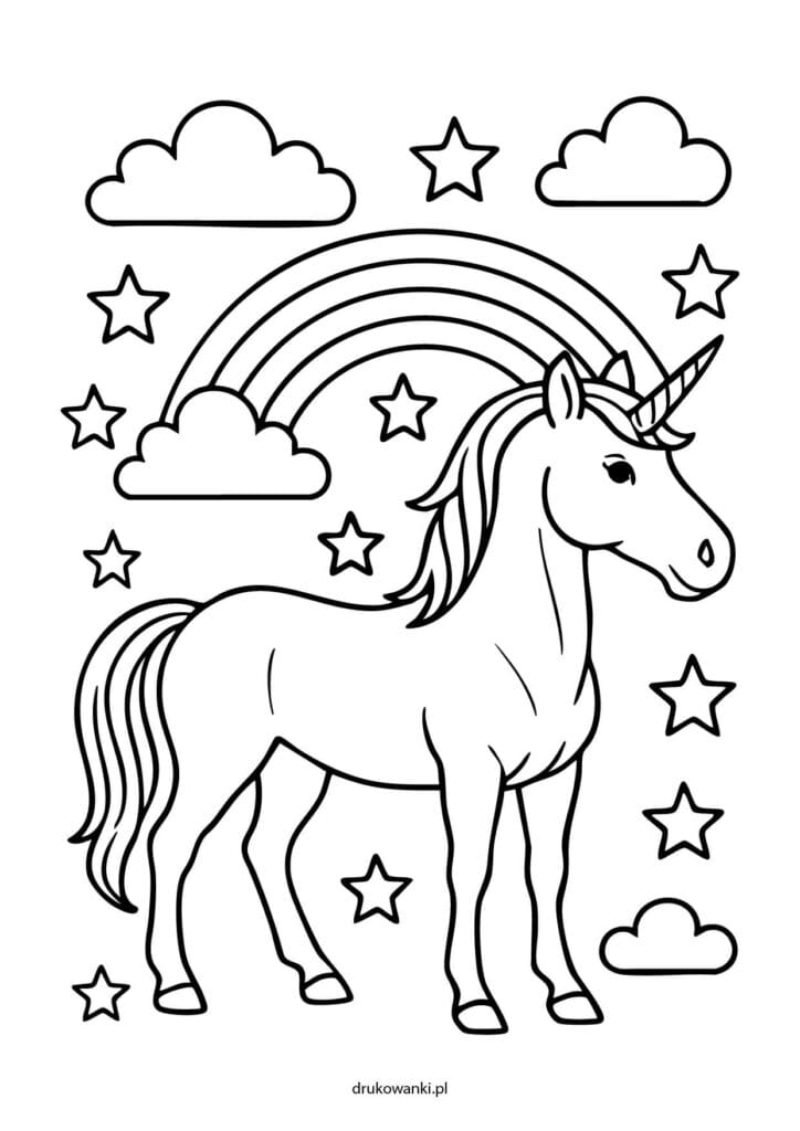 jednorożec kolorowanka