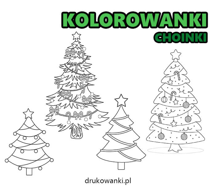 choinka kolorowanka do druku
