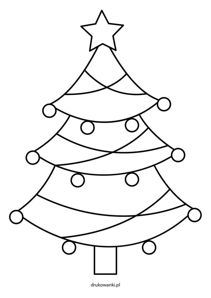 kolorowanka z choinką