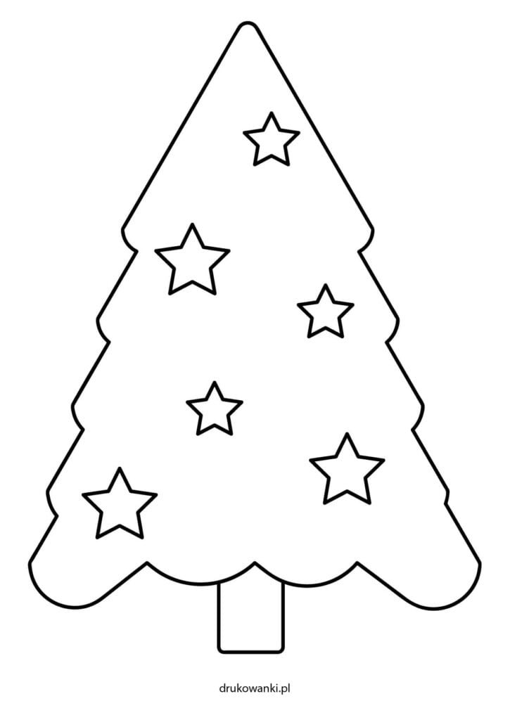 świąteczna choinka kolorowanka
