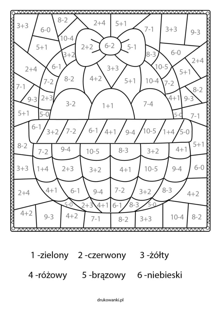 kolorowanki matematyczne dla dzieci