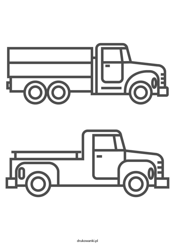 ciężarówki kolorowanki
