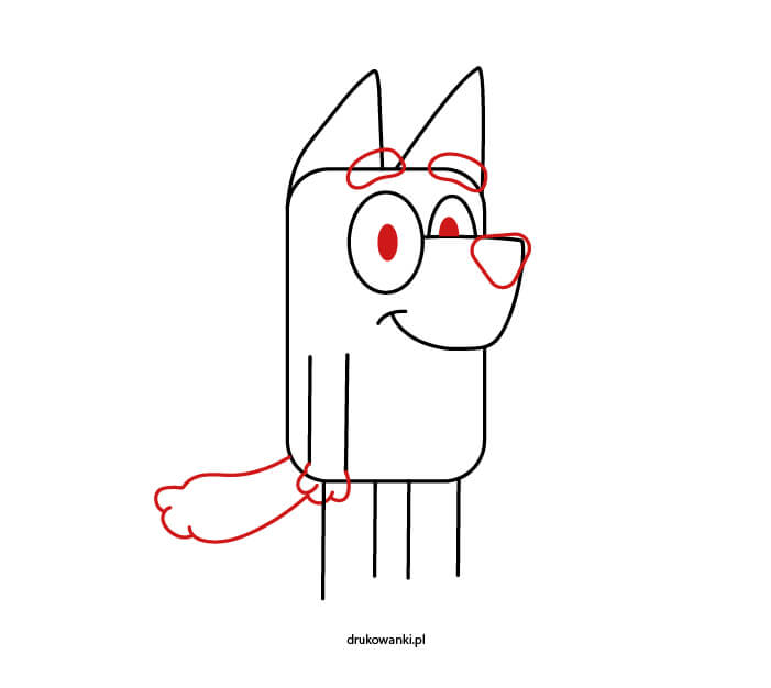 blue jak narysować postać z bajki Bluey