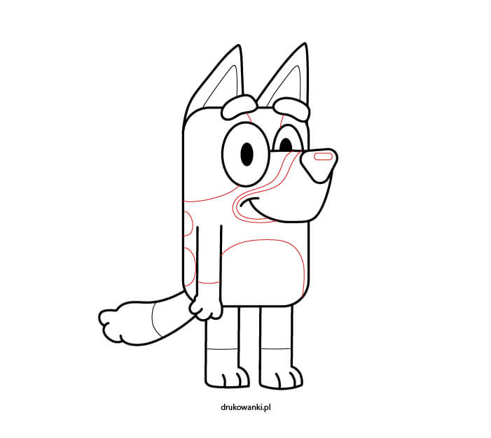 rysowanie krok po kroku Bluey