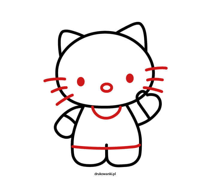 instrukcja Hello Kitty rysowanie