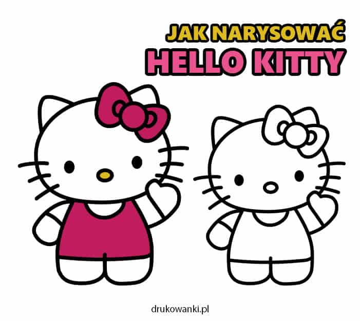 jak narysować hello kitty krok po kroku