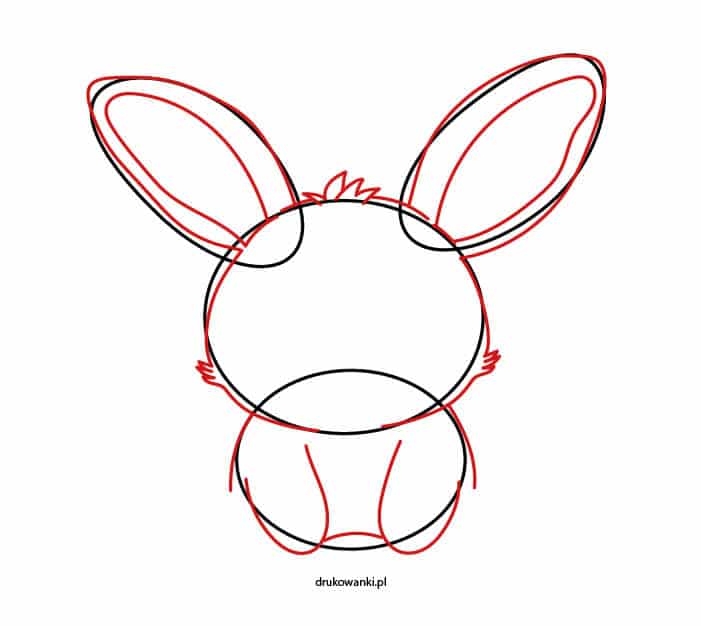 kawaii rysunek króliczka DIY