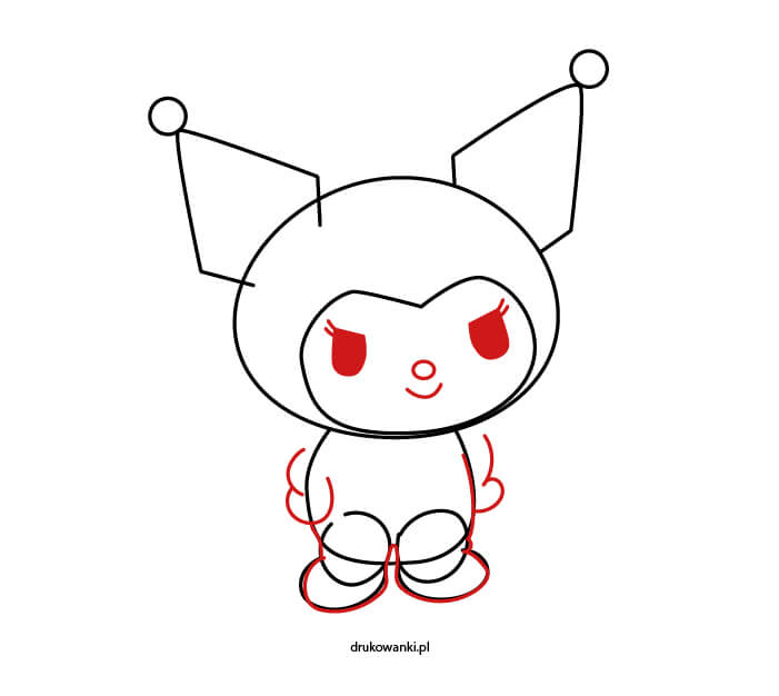 rysunek kuromi krok po kroku