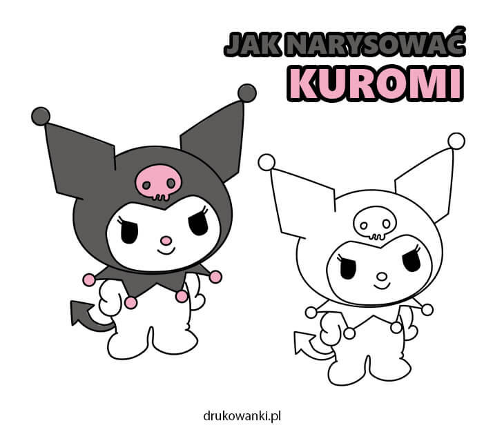 jak narysować Kuromi krok po kroku
