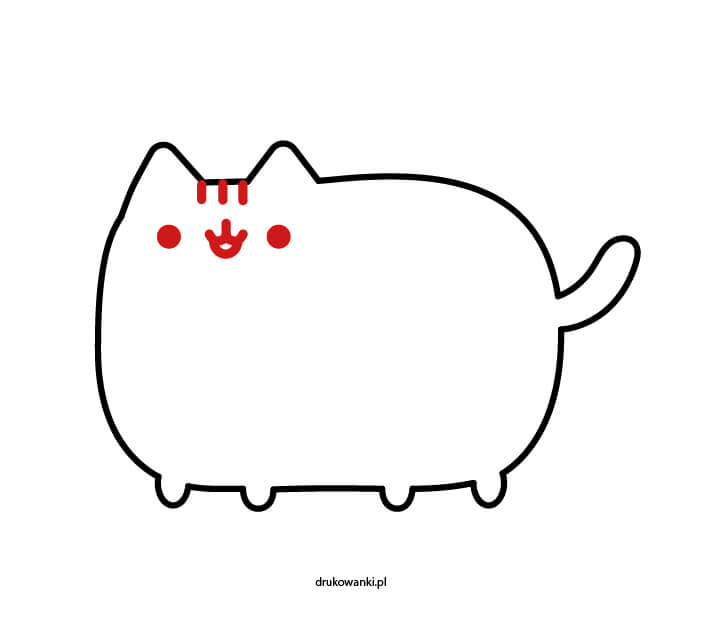 Pusheen prosty rysunek