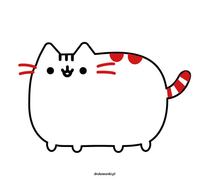 rysowanie Pusheena krok po kroku