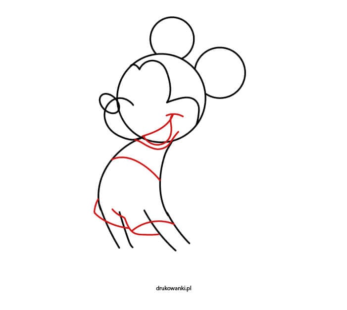 rysowanie myszki Mickey krok po kroku