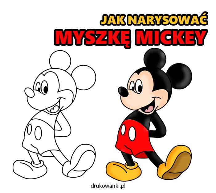 jak narysować myszkę Miki